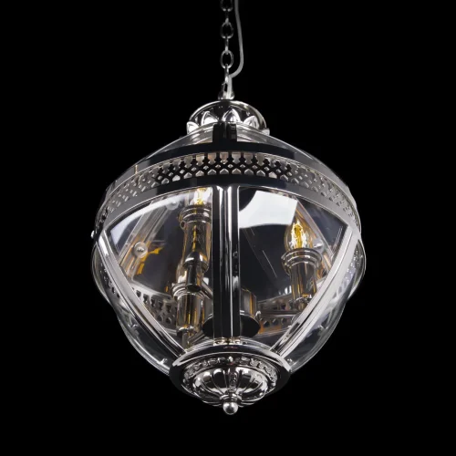 Светильник подвесной Lantern Residential LOFT3043-CH LOFT IT прозрачный 3 лампы, основание хром в стиле лофт  фото 4