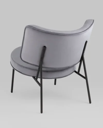 Кресло District Lounge велюр серый УТ000039114 Stool Group, /, ножки//, размеры - *750***680*800мм фото 2