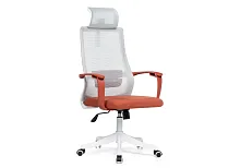 Компьютерное кресло More gray / red / white 15799 Woodville, серый красный/ткань, ножки/пластик/белый, размеры - *1380***640*600