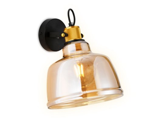 Бра TR3521 Ambrella light янтарный на 1 лампа, основание чёрное в стиле лофт современный 