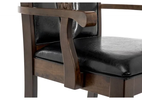Деревянный стул Gala dirty oak / black 11421 Woodville, чёрный/искусственная кожа, ножки/дерево/коричневый, размеры - ****600*600 фото 8