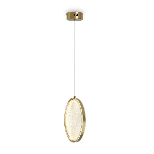 Светильник подвесной LED Lolli FR6139PL-L8BS Freya прозрачный на 1 лампу, основание латунь в стиле современный фото 4