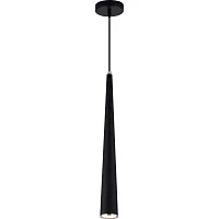 Светильник подвесной LED Cone 2070/02/01P Stilfort чёрный на 1 лампу, основание чёрное в стиле современный трубочки