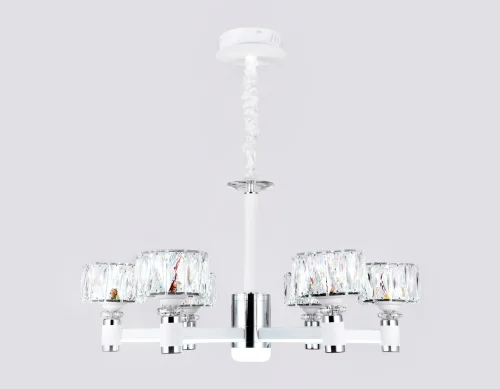 Люстра подвесная LED Traditional TR4518 Ambrella light прозрачная на 1 лампа, основание белое в стиле классический  фото 4