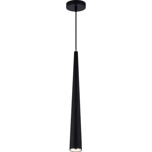 Светильник подвесной LED Cone 2070/02/01P Stilfort чёрный на 1 лампу, основание чёрное в стиле современный трубочки
