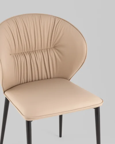 Стул обеденный Deia, кремовая экокожа, черные ножки УТ000040334 Stool Group, кремовый/экокожа, ножки/металл/чёрный, размеры - *820***525*565 фото 7