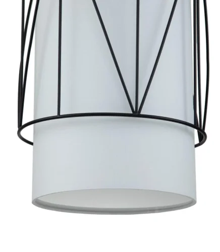 Светильник подвесной Charme V000273 Indigo белый 1 лампа, основание чёрное в стиле современный  фото 3