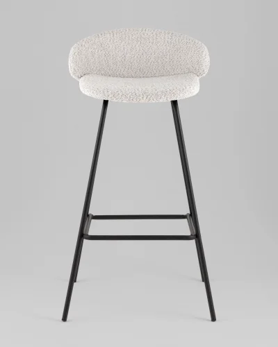Стул барный Nita, букле светло-серый УТ000040265 Stool Group, серый/букле, ножки/металл/чёрный, размеры - ***** фото 7