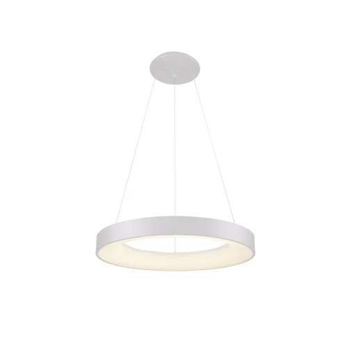 Светильник подвесной LED 0684CL-80WT Milosh Tendence белый 1 лампа, основание белое в стиле современный хай-тек кольца