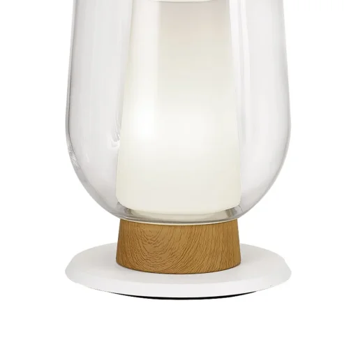 Настольная лампа Nora 8281 Mantra прозрачная 1 лампа, основание белое металл в стиле современный  фото 2