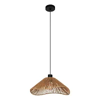 Светильник подвесной Lavister 44072 Eglo бежевый коричневый на 1 лампу, основание чёрное в стиле современный лофт кантри 