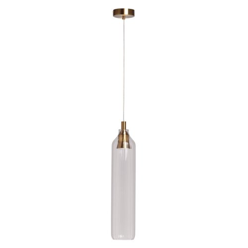 Светильник подвесной Кьянти 720011801 DeMarkt прозрачный 1 лампа, основание бронзовое в стиле современный 