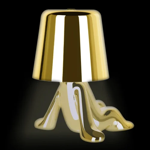 Настольная лампа LED Brothers 10233-B Gold LOFT IT золотая 1 лампа, основание золотое металл в стиле модерн животные фото 8