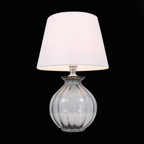 Настольная лампа Ampolla SL968.404.01 St-Luce белая 1 лампа, основание серое хром стекло металл в стиле современный 