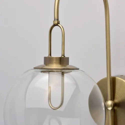 Бра LED Крайс 657021501 DeMarkt прозрачный на 1 лампу, основание бронзовое в стиле современный фото 4