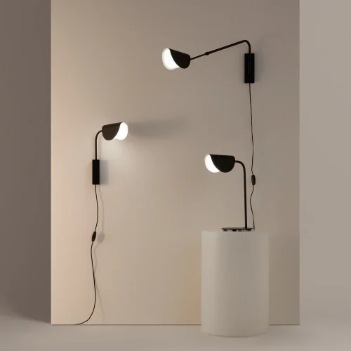 Бра с выключателем в розетку Mollis MOD126WL-01B1 Maytoni чёрный на 1 лампу, основание чёрное в стиле современный в розетку фото 5