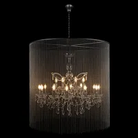 Люстра подвесная Vaille Crystal 10450/900 LOFT IT графит на 18 ламп, основание графит в стиле арт-деко цепочки