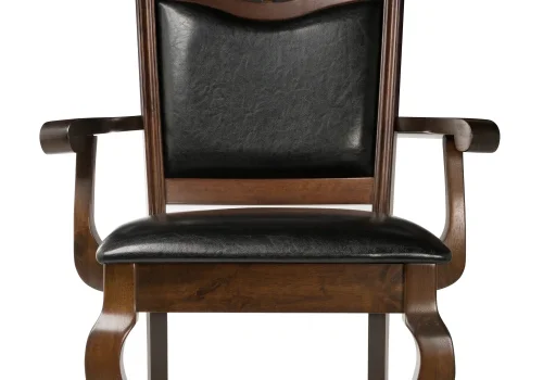 Кресло Drage cappuccino 1611 Woodville, чёрный/искусственная кожа, ножки/массив гевеи дерево/коричневый капучино, размеры - ****650*550 фото 9