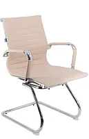 Кресло для посетителей Leo CF Экокожа Бежевый EC-04S PU Beige Everprof, бежевый/экокожа, ножки//, размеры - 890*890***550*