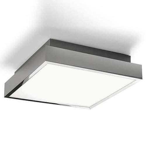 Светильник потолочный LED Bassa Led 9500-NW Nowodvorski белый 1 лампа, основание хром в стиле модерн квадраты