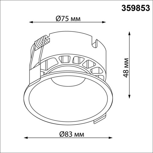 Светильник точечный LED Nova 359853 Novotech бронзовый на 1 лампу, основание бронзовое в стиле хай-тек круглый фото 2