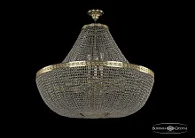 Люстра потолочная хрустальная 19051/H1/100IV G Bohemia Ivele Crystal прозрачная на 26 ламп, основание золотое в стиле классический sp