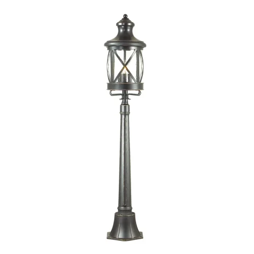 Парковый светильник SATION 4045/3F Odeon Light уличный IP44 чёрный на 3 лампы, плафон прозрачный в стиле кантри E14 фото 4