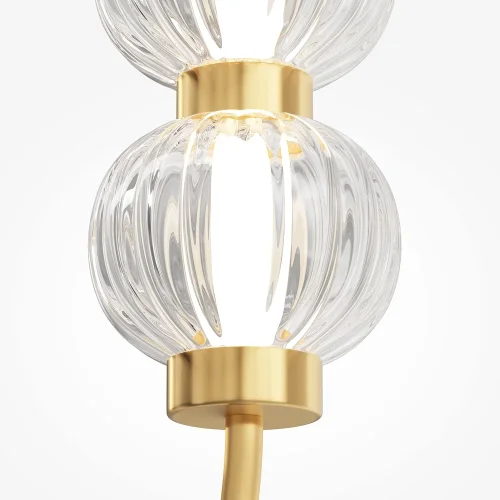 Светильник подвесной LED Amulet MOD555PL-L11G3K Maytoni прозрачный 1 лампа, основание золотое в стиле арт-деко современный  фото 2