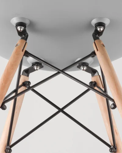 Стул EAMES, оранжевый УТ000039885 Stool Group, оранжевый/пластик, ножки/массив дерева/бежевый, размеры - ***** фото 9