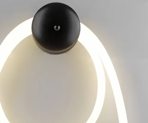 Бра LED Далия 08041-2,19 Kink Light белый на 1 лампа, основание чёрное в стиле хай-тек современный  фото 2