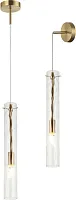 Светильник подвесной Perfecto Light 2193/05/01PW Stilfort прозрачный на 1 лампу, основание бронзовое в стиле современный 