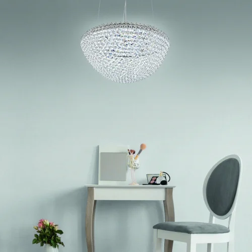 Люстра подвесная / потолочная LED Rimini S501.0.60.C.3000 Arte Perfetto Luce прозрачная на 1 лампа, основание никель в стиле классический  фото 2