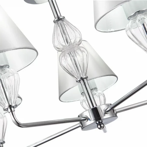 Люстра подвесная Dalida SLE107413-05 Evoluce серебряная на 5 ламп, основание хром в стиле классический  фото 4