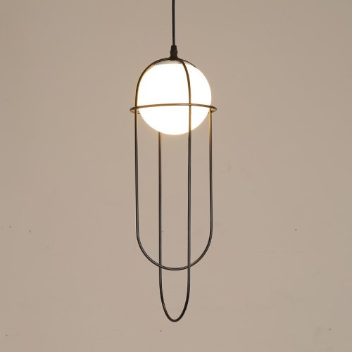 Светильник подвесной ASCENT 140535-26 ImperiumLoft белый 1 лампа, основание чёрное в стиле современный лофт  фото 3