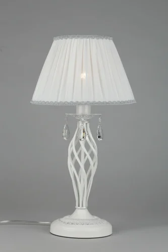 Настольная лампа Cremona OML-60814-01 Omnilux белая 1 лампа, основание белое металл в стиле классический  фото 2