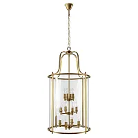 Светильник подвесной Lighthouse 10456/12 AB LOFT IT прозрачный на 12 ламп, основание бронзовое в стиле классический арт-деко Светильник подвесной Lighthouse 10456/12 AB LOFT IT прозрачный на 12 ламп, основание бронзовое в стиле классический арт-деко