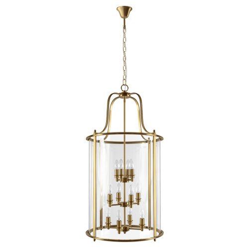 Светильник подвесной Lighthouse 10456/12 AB LOFT IT прозрачный на 12 ламп, основание бронзовое в стиле классический арт-деко Светильник подвесной Lighthouse 10456/12 AB LOFT IT прозрачный на 12 ламп, основание бронзовое в стиле классический арт-деко