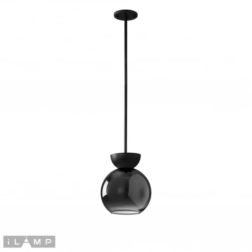Светильник подвесной Mono P6079-1 BK+SM iLamp чёрный 1 лампа, основание чёрное в стиле современный 
