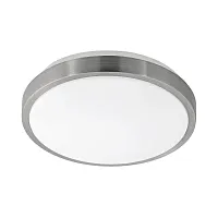 Светильник потолочный LED COMPETA 1 96032 Eglo серый никель белый 1 лампа, основание белое в стиле минимализм современный тарелка