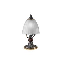 Настольная лампа P 3510 Reccagni Angelo белая 1 лампа, основание бронзовое коричневое латунь дерево металл в стиле классический 