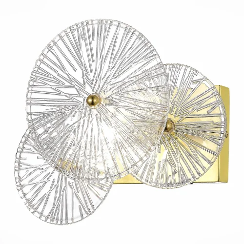 Бра Flero SL1657.201.01 ST-Luce прозрачный на 1 лампа, основание золотое в стиле современный 