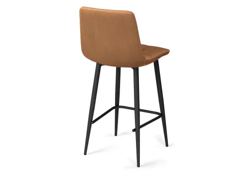 Полубарный стул Чилли К кирпичный / черный 571409 Woodville, кирпичный/велюр, ножки/металл/чёрный, размеры - ****430*420 фото 4