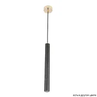 Светильник подвесной LED FRESA SP3W LED BLACK Crystal Lux чёрный 1 лампа, основание золотое в стиле современный трубочки