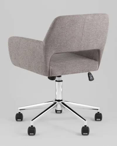 Стул офисный ROSS, рогожка, темно-серый УТ000039440 Stool Group, тёмно-серый/рогожка, ножки/металл/хром, размеры - *840**** фото 5