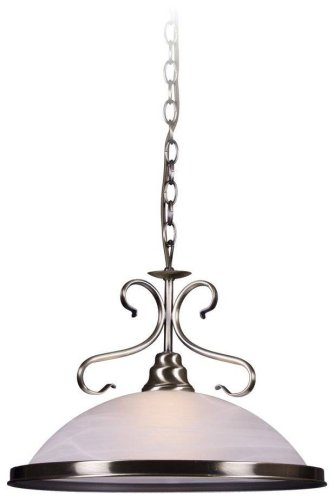 Светильник подвесной 357-503-01 Velante белый 1 лампа, основание бронзовое в стиле классический 