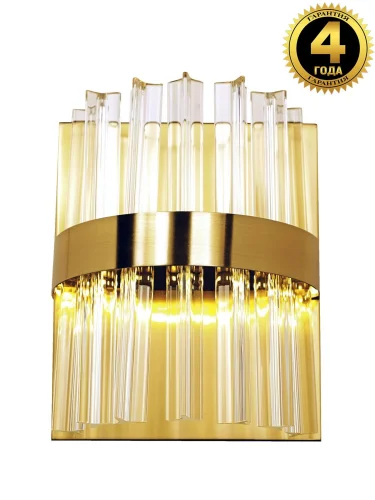 Бра Нимб LED LAMPS 81100/1W Natali Kovaltseva прозрачный на 1 лампа, основание золотое в стиле современный 