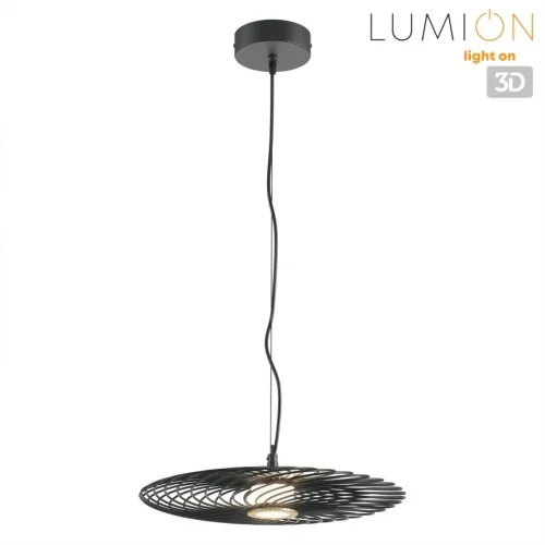 Светильник подвесной LED Camomile 8379/9L Lumion чёрный на 1 лампу, основание чёрное в стиле лофт фото 3