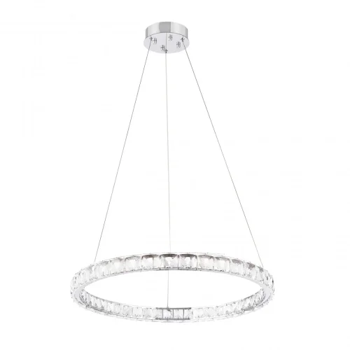 Люстра подвесная LED с пультом AM-Venezia 311311/D600 NI Arte Milano прозрачная на 1 лампу, основание никель в стиле современный кольца с пультом фото 10