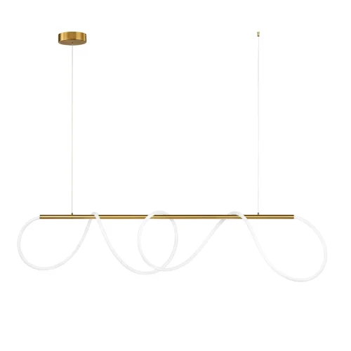 Светильник подвесной LED Thread 10388P/B Brass LOFT IT белый на 1 лампу, основание бронзовое в стиле хай-тек современный минимализм линейный гибкий неон фото 4