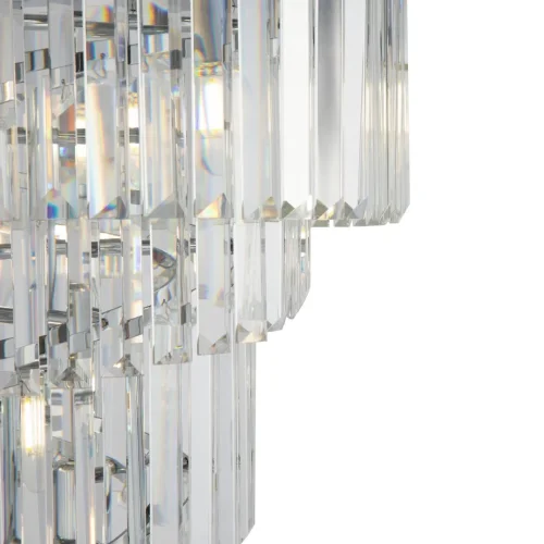 Люстра потолочная Louis RC007CL-06CH Maytoni прозрачная на 6 ламп, основание хром в стиле современный классический каскад фото 4